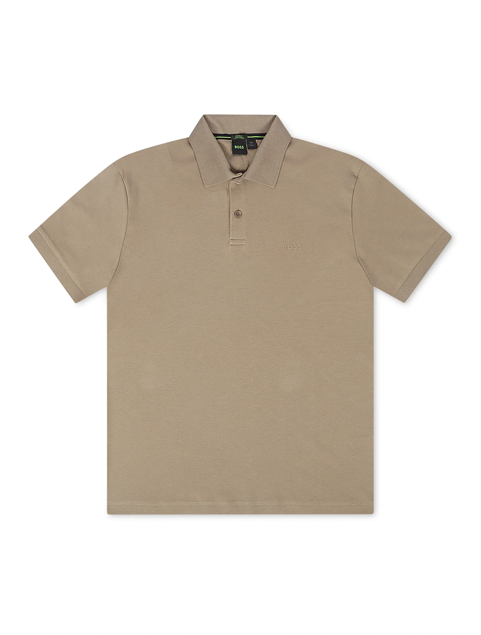 Exclusive Boss Green Pio 2 Polo - Light Brown Relaxed