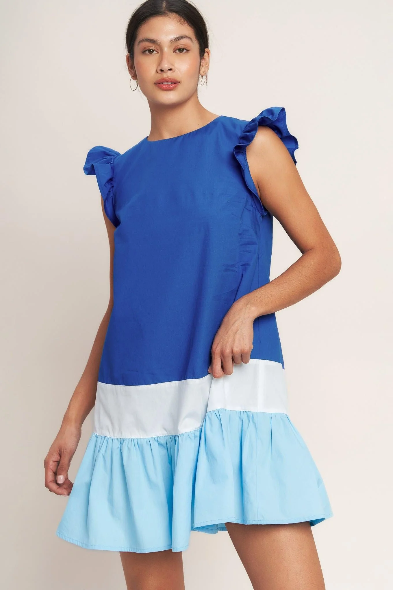 Easy-to-Use Seaside Sweetheart Color Blocked Mini Dress Flexible