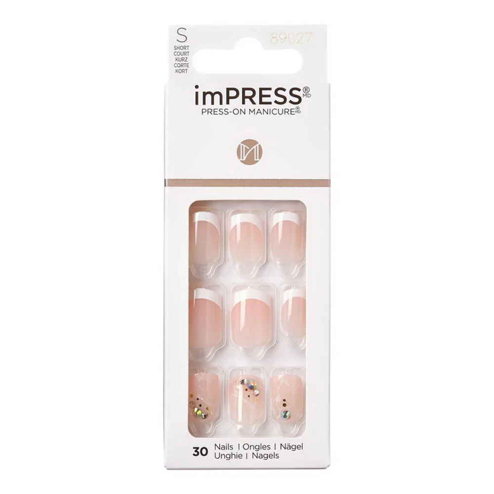 Powerful Kiss Impress Press-On Manicure Fake Nails My Worth Short 30 Ea Solid
