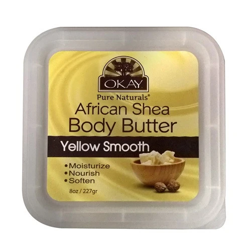 Long-Lasting Okay Pure Naturals African Shea Body Butter Yellow Smooth 8 Oz Practical