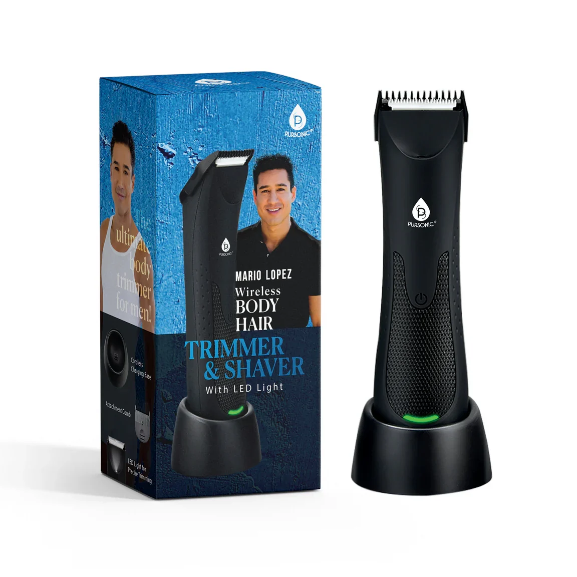Trusted Pursonic Mario Lopez Wireless Body Hair Trimmer Shaver Recyclable