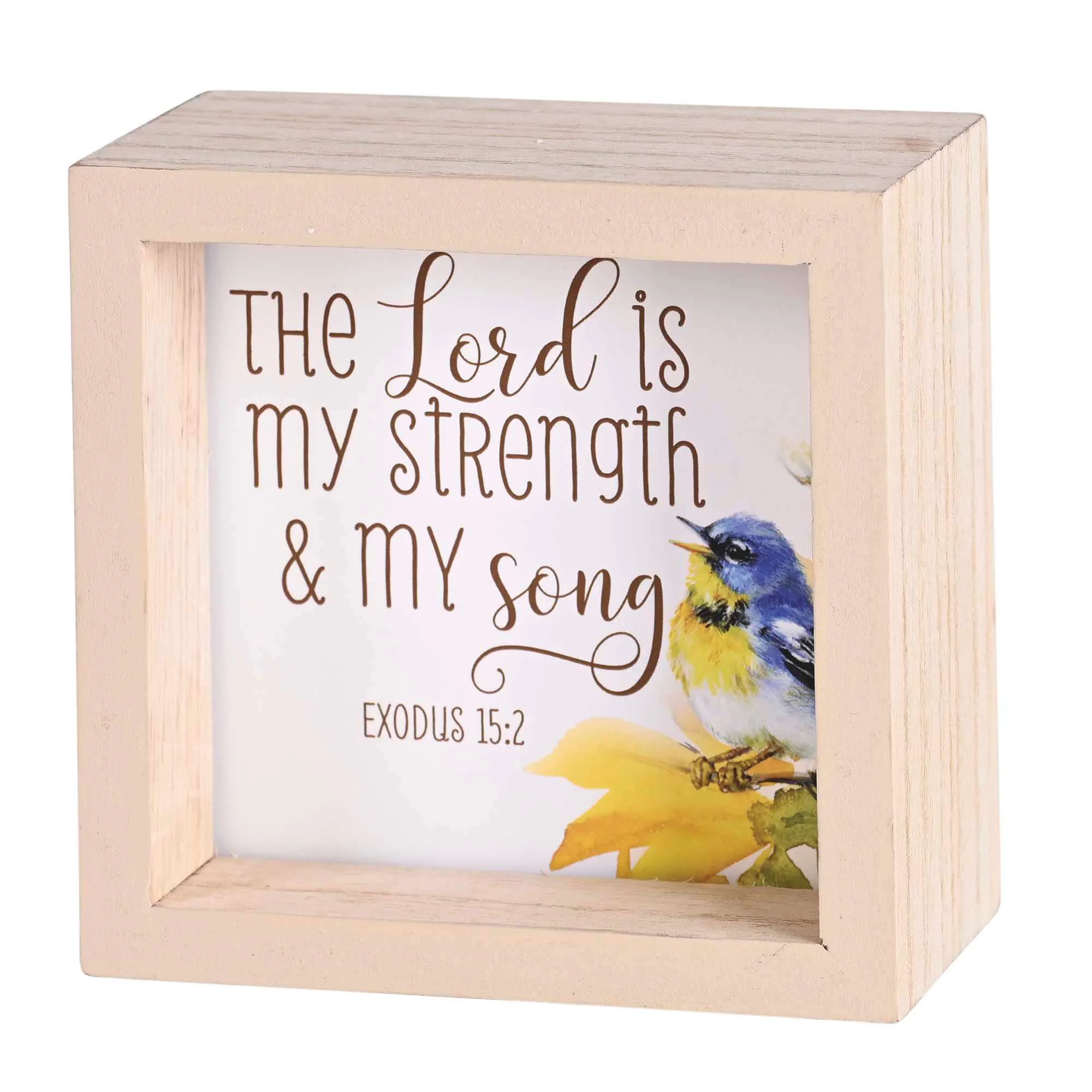 Reliable Tabletop 2 Sided Art Blue Bird Strength Dicksons Neutral Home Decor Multiple Clean