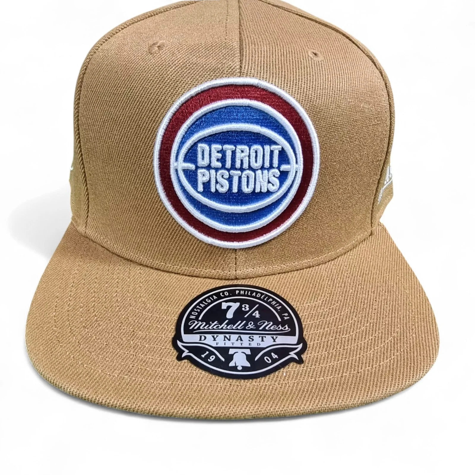 Versatile Mitchell Ness Men's NBA Sand And Sky Fitted Hwc Pistons Fitted Caps Fashionable