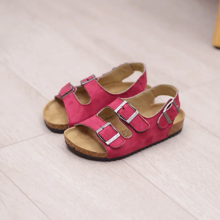 Durable Cork Sandals for Kids - Boys and Girls Flip Flops Safe