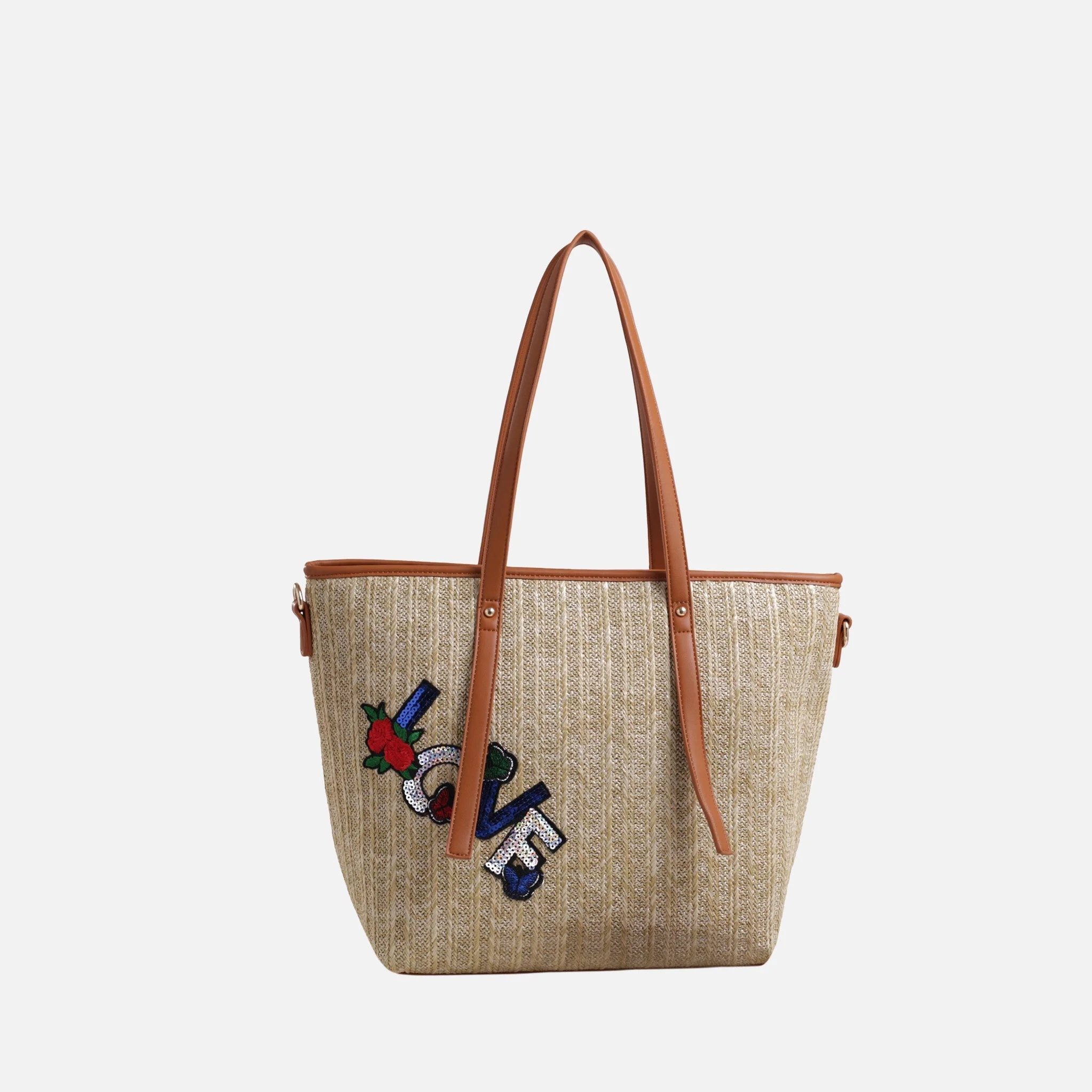 Elite MKF Collection by Mia K. - Hampton Woven Beach Tote Bag Verified
