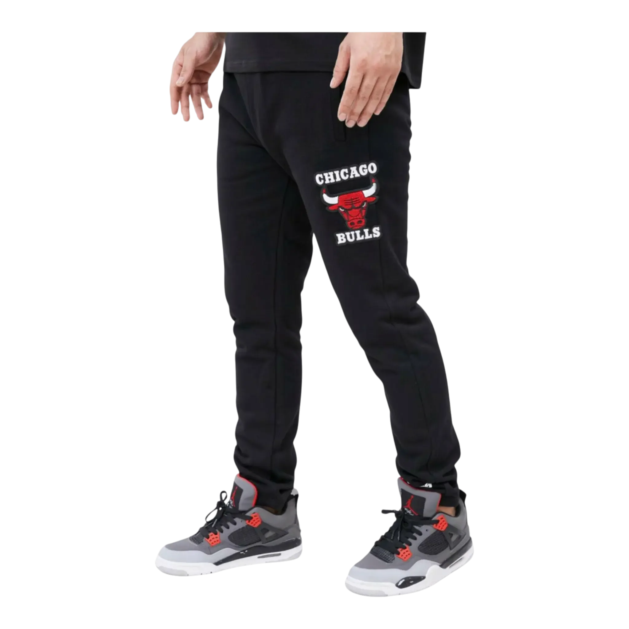 Trendy Pro Standard NBA Chicago Bulls Retro Classic Men Sweatpants Black Verified