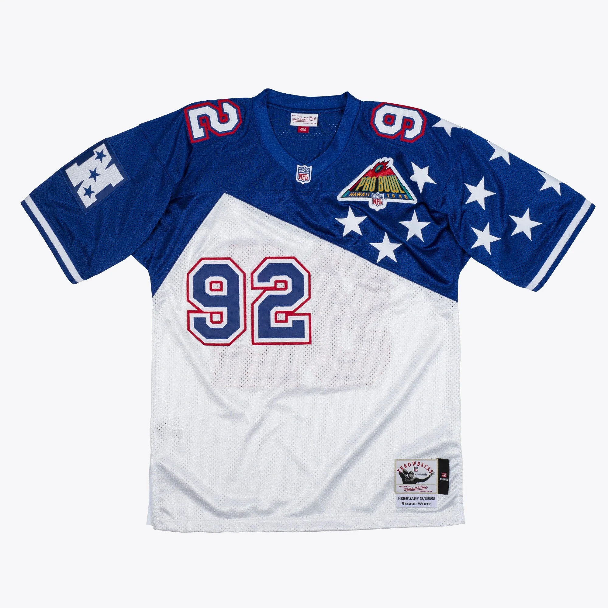 Secure Mitchell Ness Men's NFL Jersey Afc 1994-95 Reggie White Jerseys First-Class