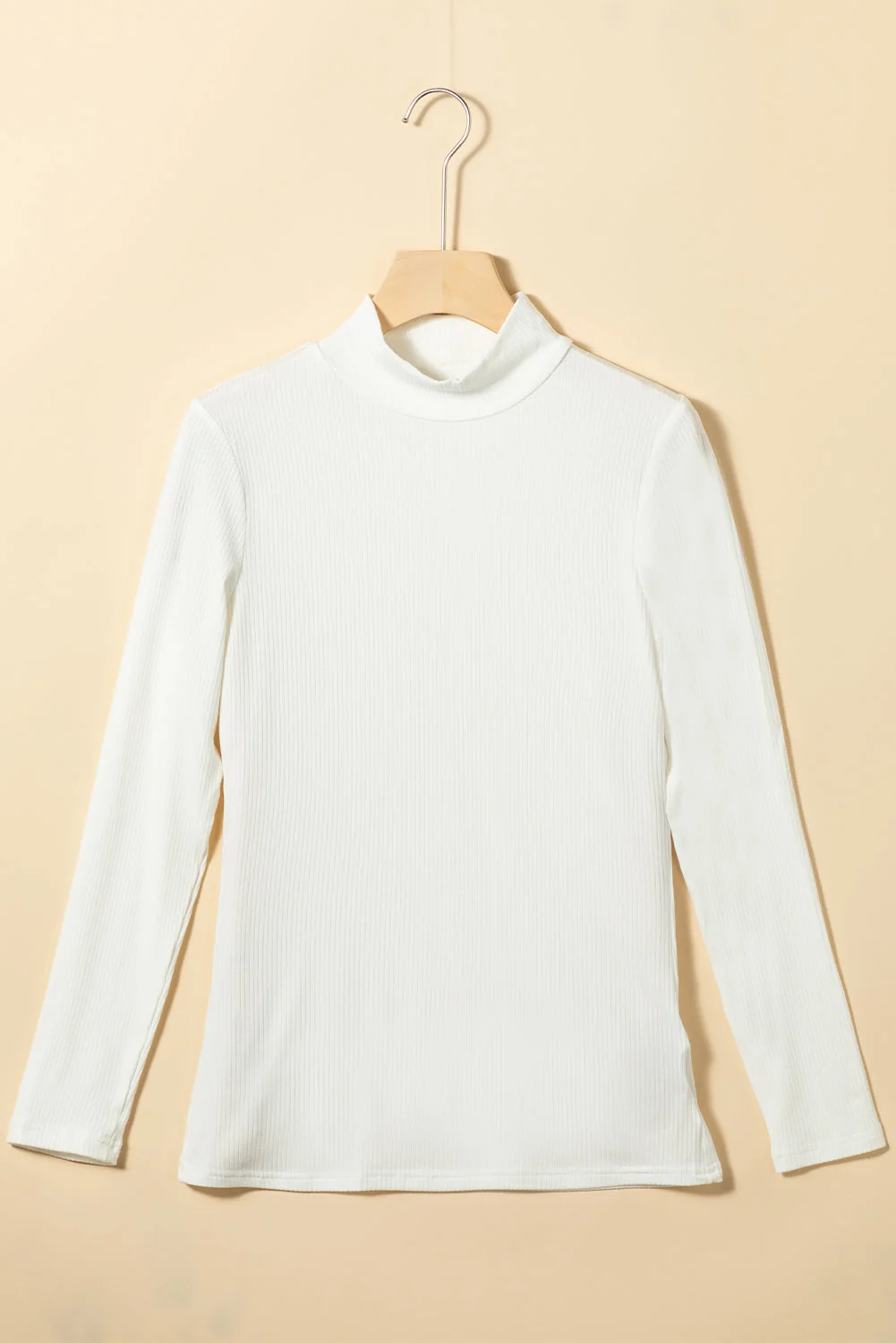 Top-Quality Threaded Pear Adelyn Ribbed Knit High Long Sleeve Top Luxury