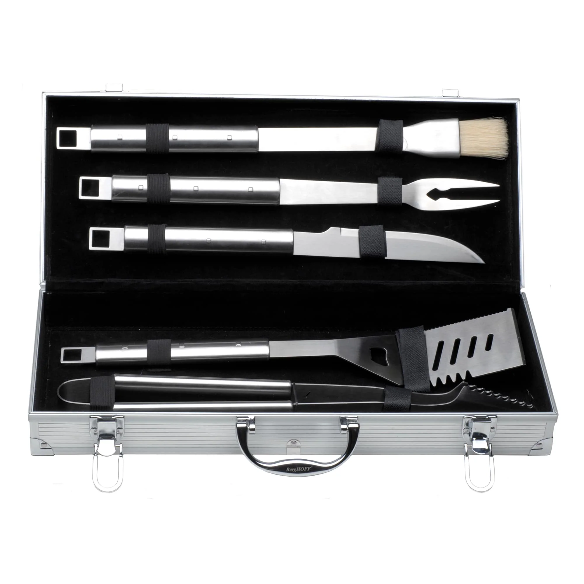 High-Quality BergHOFF Cubo 6Pc Stainless Steel BBQ Set with Case High-End