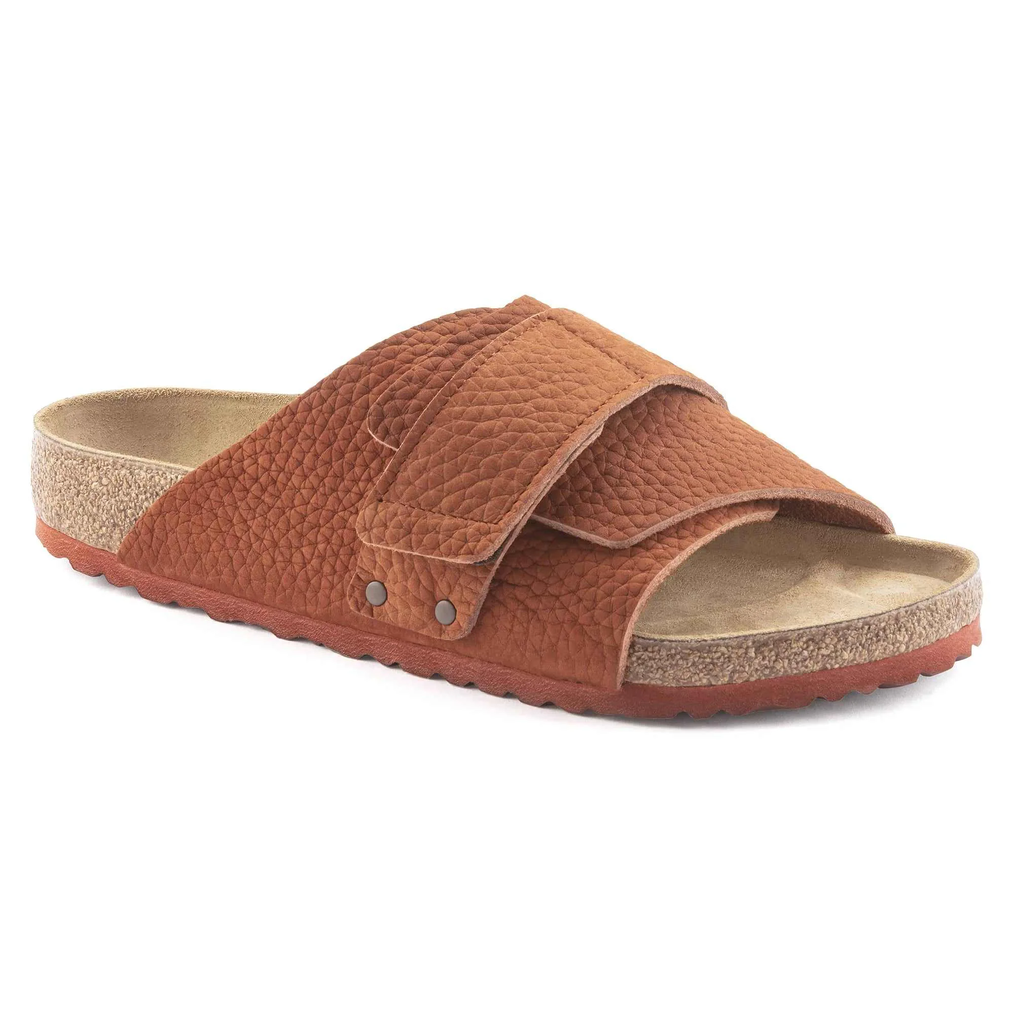 Classic Birkenstock Kyoto Nubuck Leather Desert Buck Burnt Clay Natural