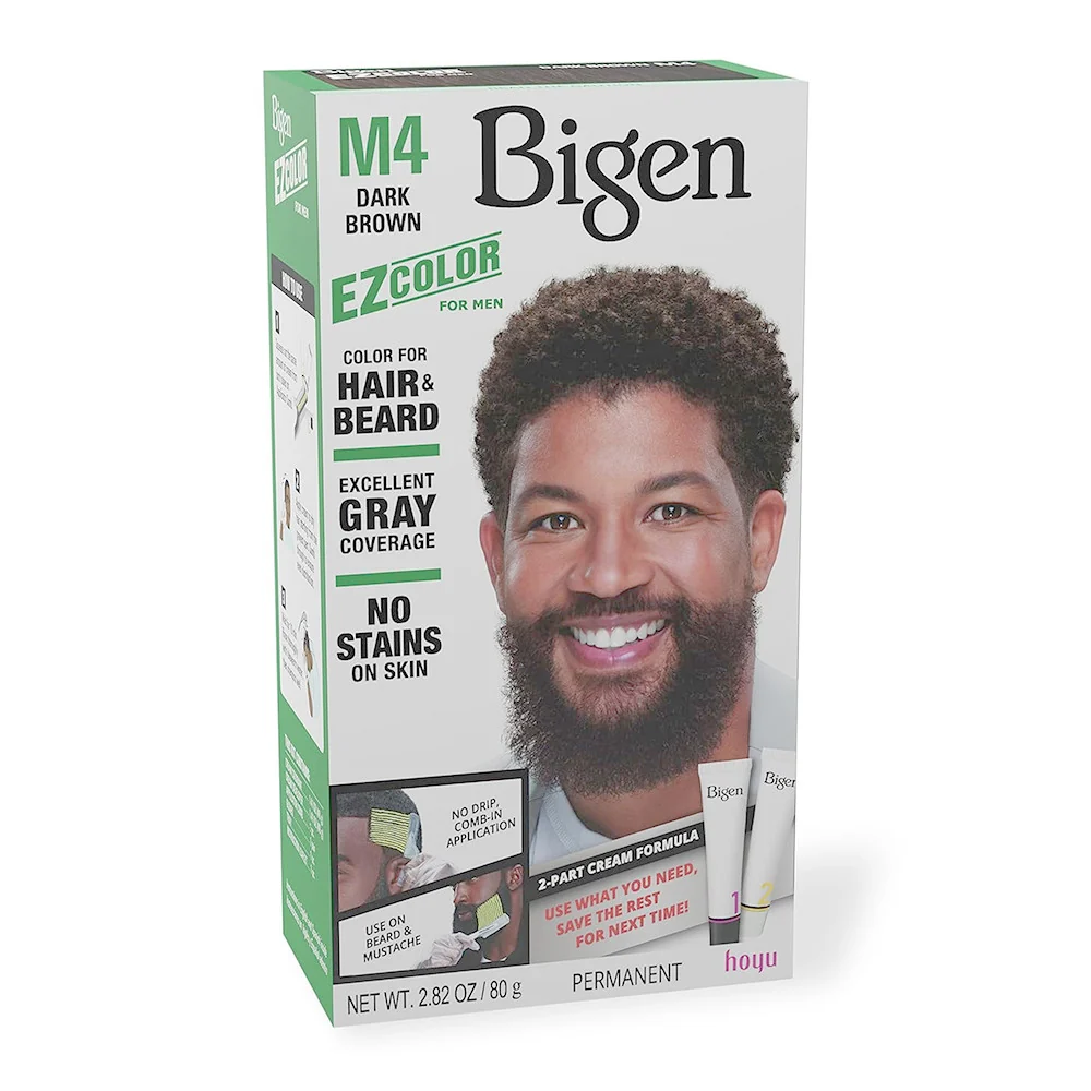 Consistent Bigen Men Excellent Gray Coverage Permanent Hair and Beard Color M4 Dark Brown 1 Ea Versatile