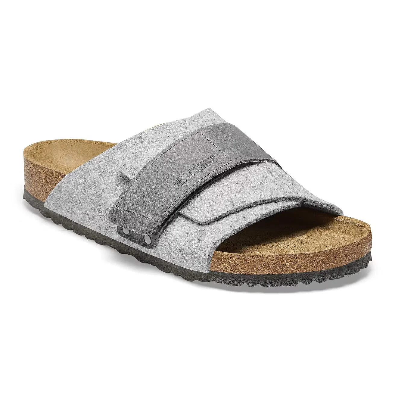Premium Birkenstock Unisex Kyoto Leather Textile Light Gray Certified