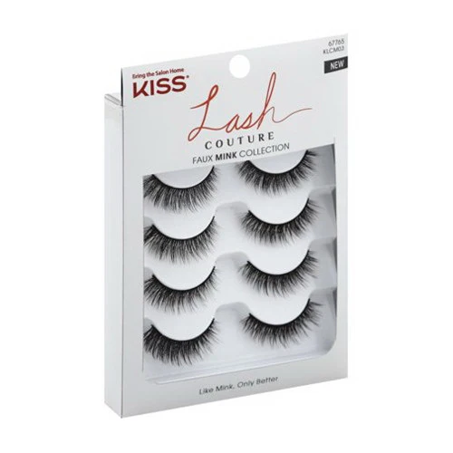 Reusable Kiss Eyelashes Couture Faux Mink Collection Jubilee Multipack 4 Ea Refined