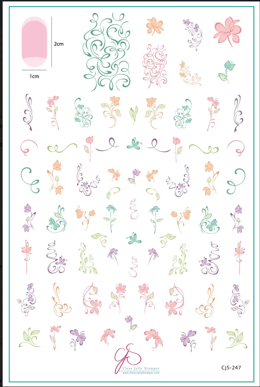 Stylish Are You Feeling Bouquet CJS-247 - Clear Jelly Stamping Plate Original