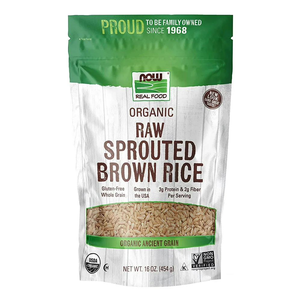 Dependable Now Foods Organic Raw Sprouted Brown Rice 16 Oz Genuine