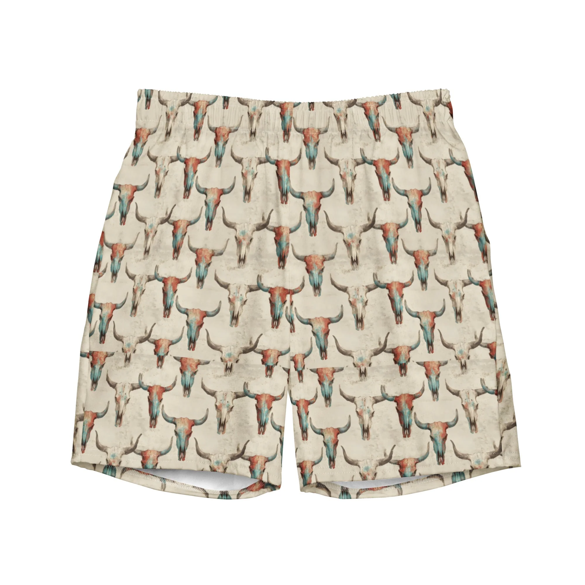 Premium Baha Ranch Bullhead Skull Swim Trunks Innovative