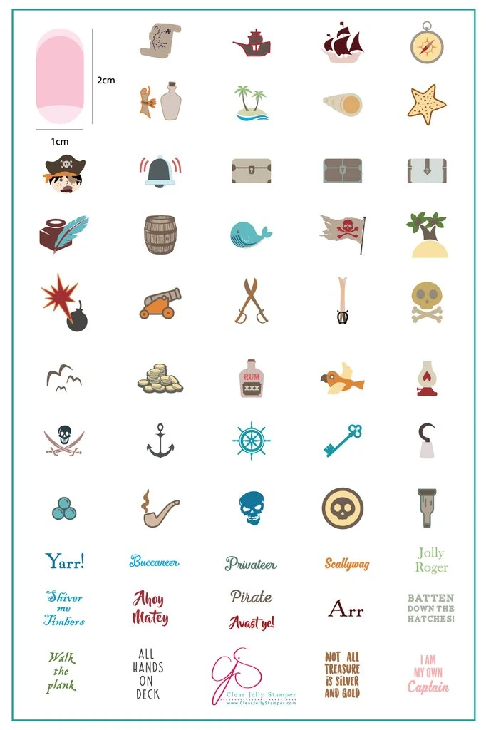 Healthy Ahoy Matey CJS LC-15 - Clear Jelly Stamping Plate Lightweight