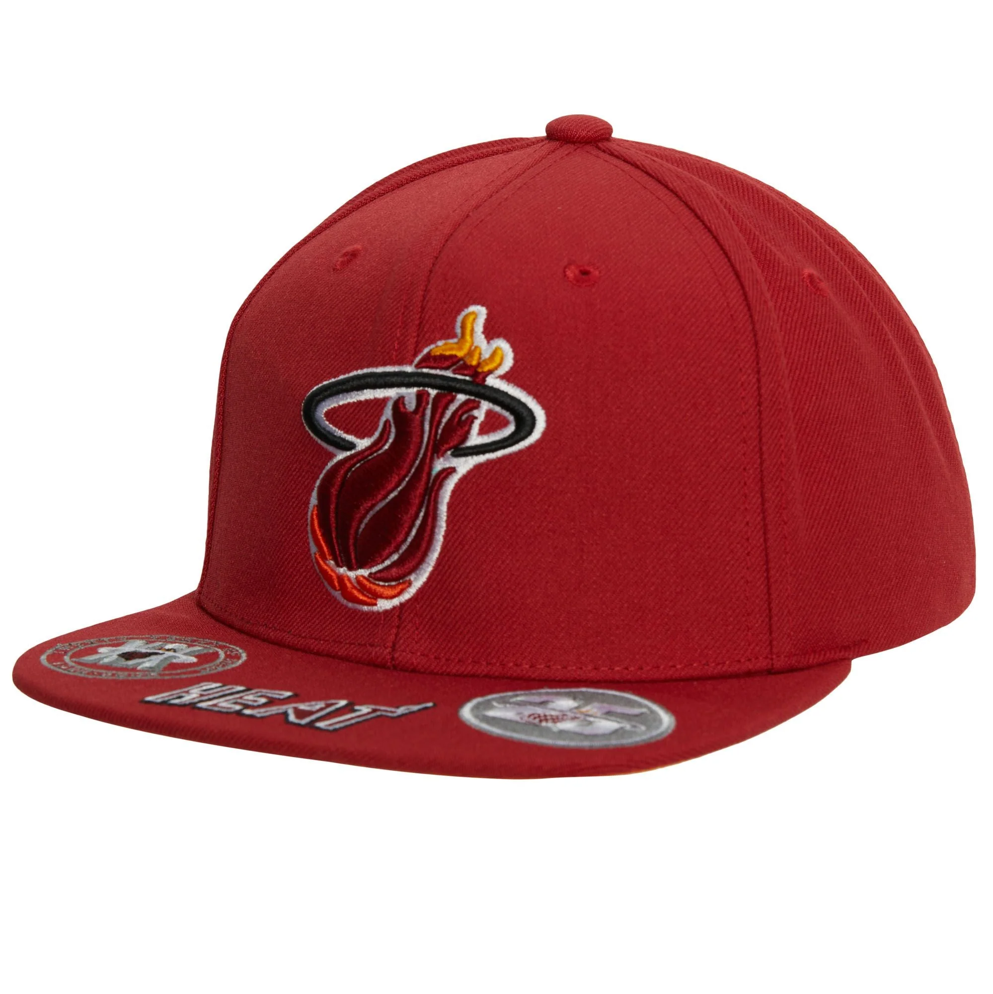 Clean Mitchell Ness Men's NBA Front Face Snapback Hwc Heat Snapback Caps Unique