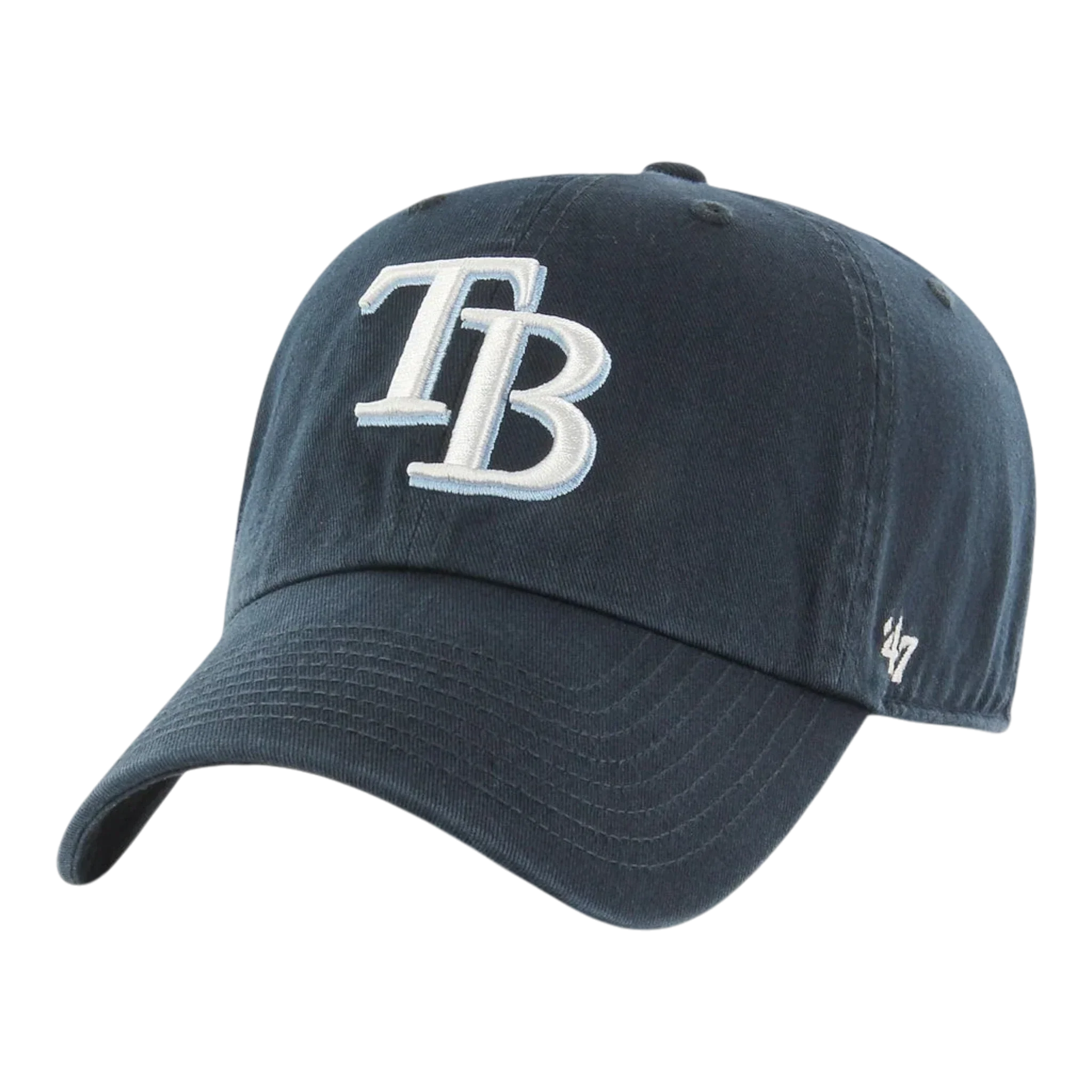 Premium Material 47 Brand Clean Up Tampa Bay Rays Strapback Hat — Navy Adjustable Cap Safe