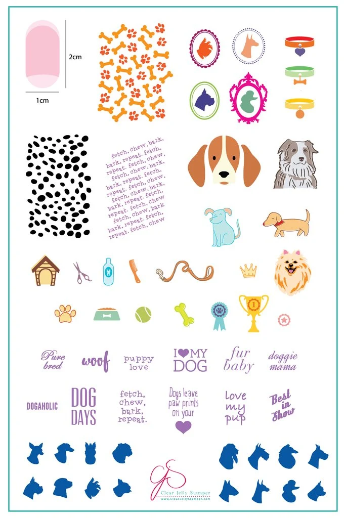 Efficient Puppy Love CjS LC-23 - Clear Jelly Stamping Plate Professional