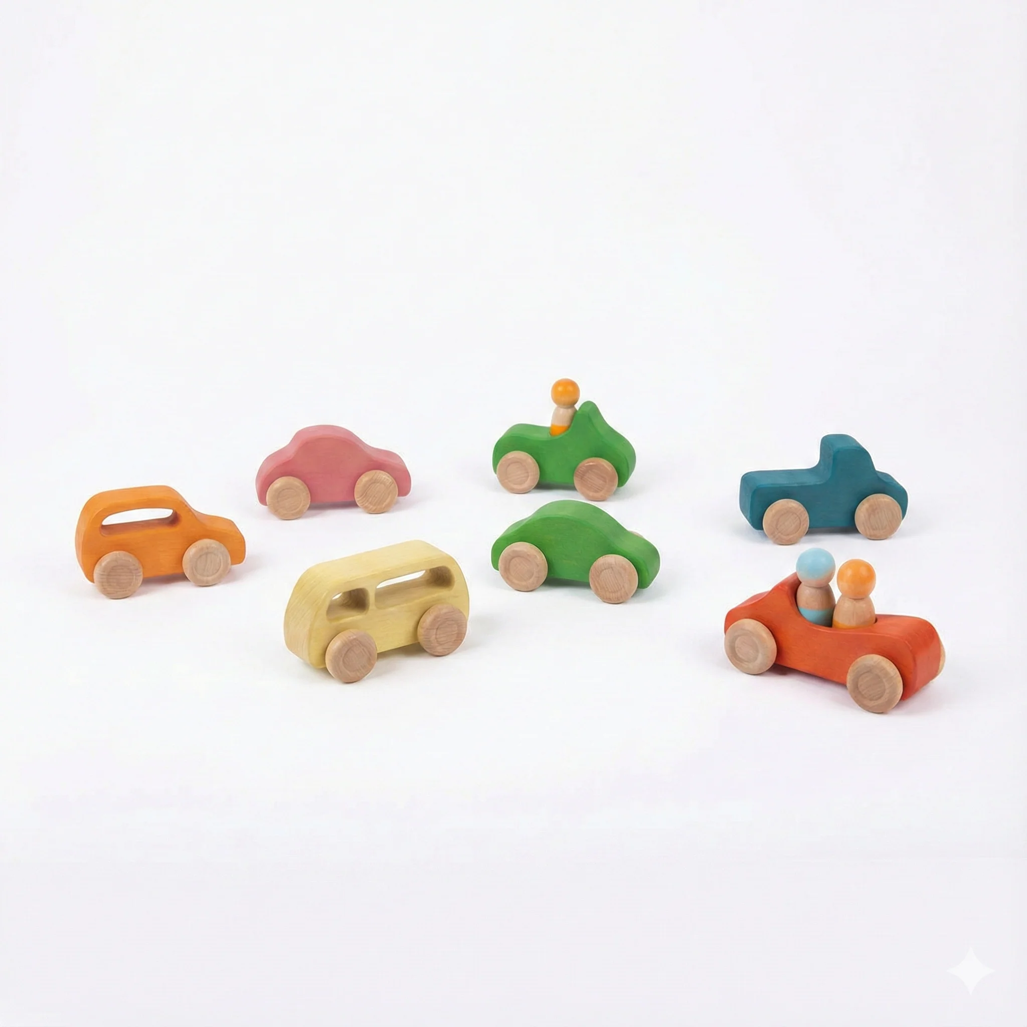 Consistent Wooden Car Toy set - 10 Piece Set Excellent