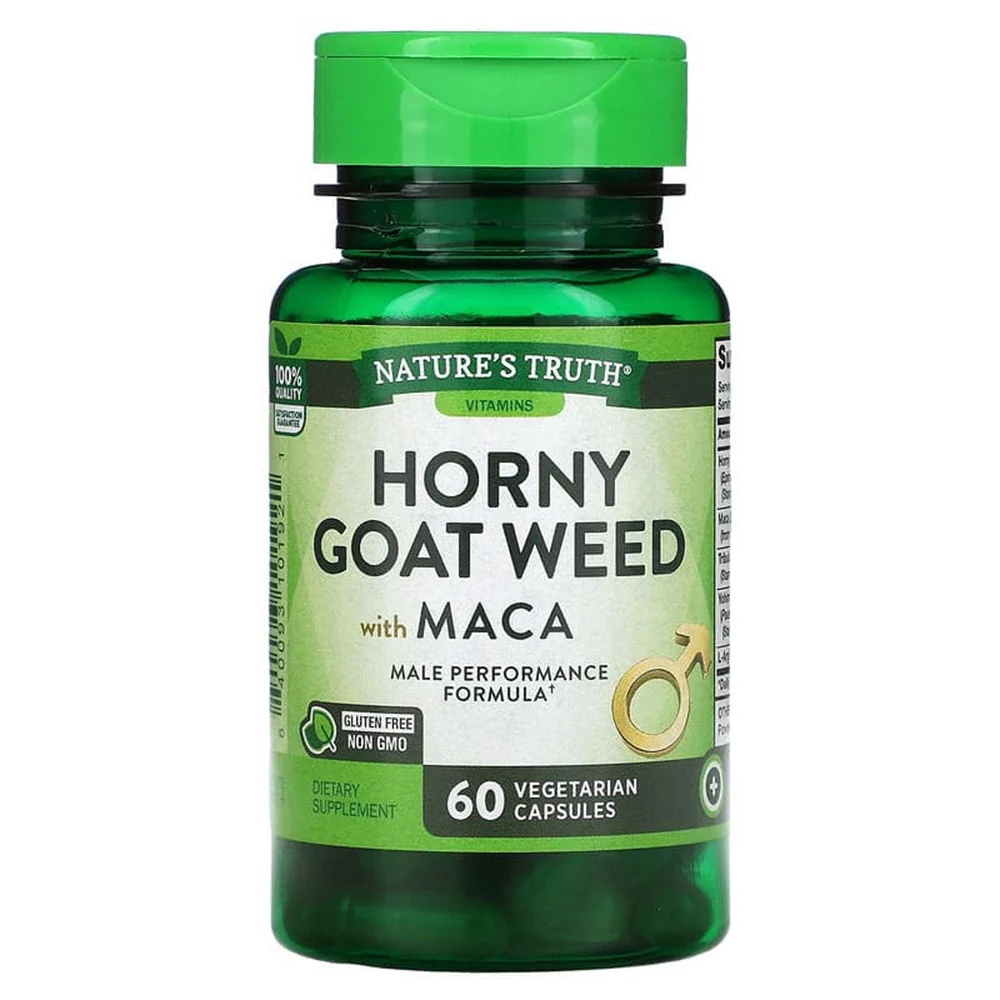 Prestigious Natures Truth Vitamins Horny Goat Weed With Maca Quick Release Capsules 60 Ea Reusable