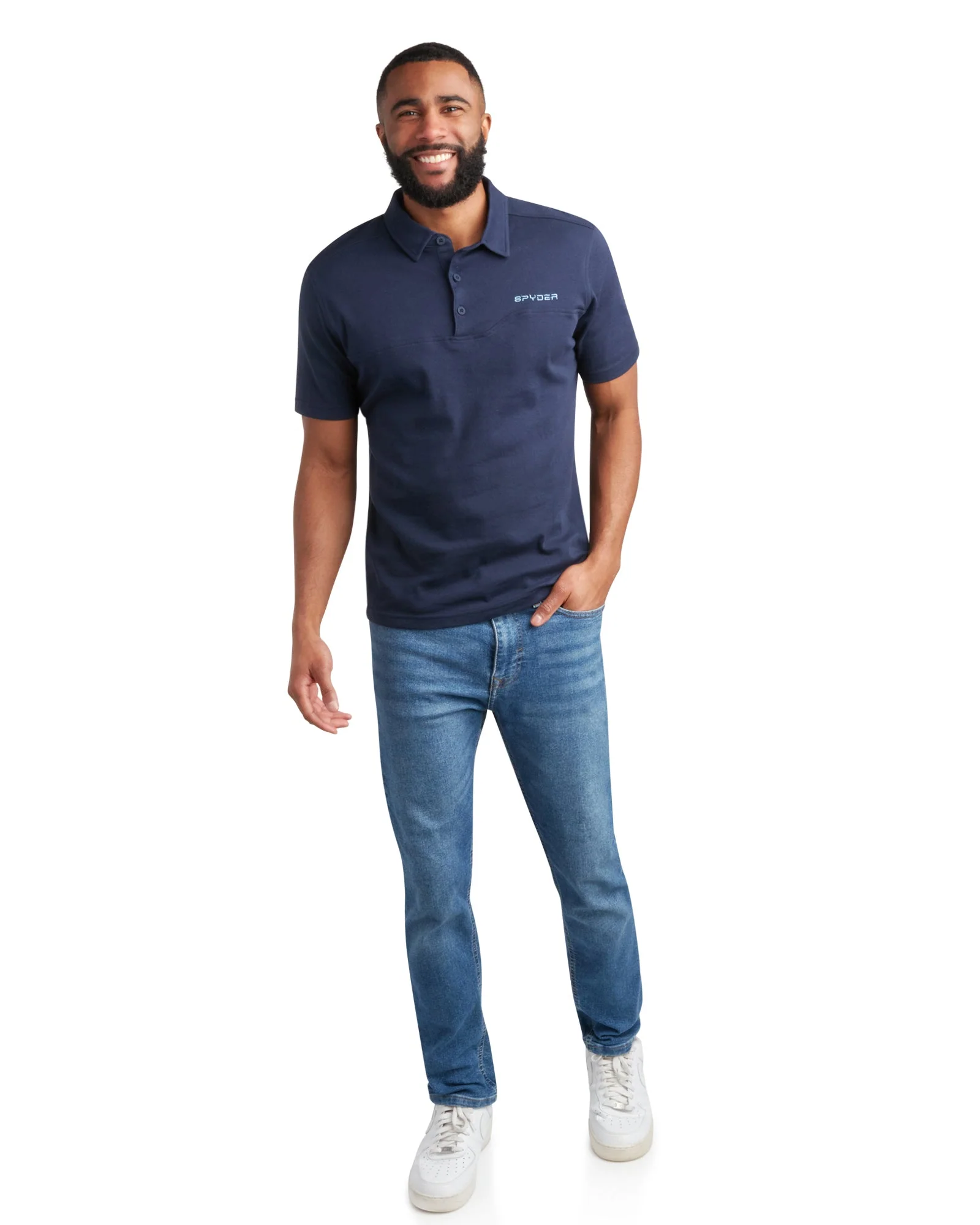 Fine Crafted Spyder Men's Short Sleeve Interlock - Navy Artisan