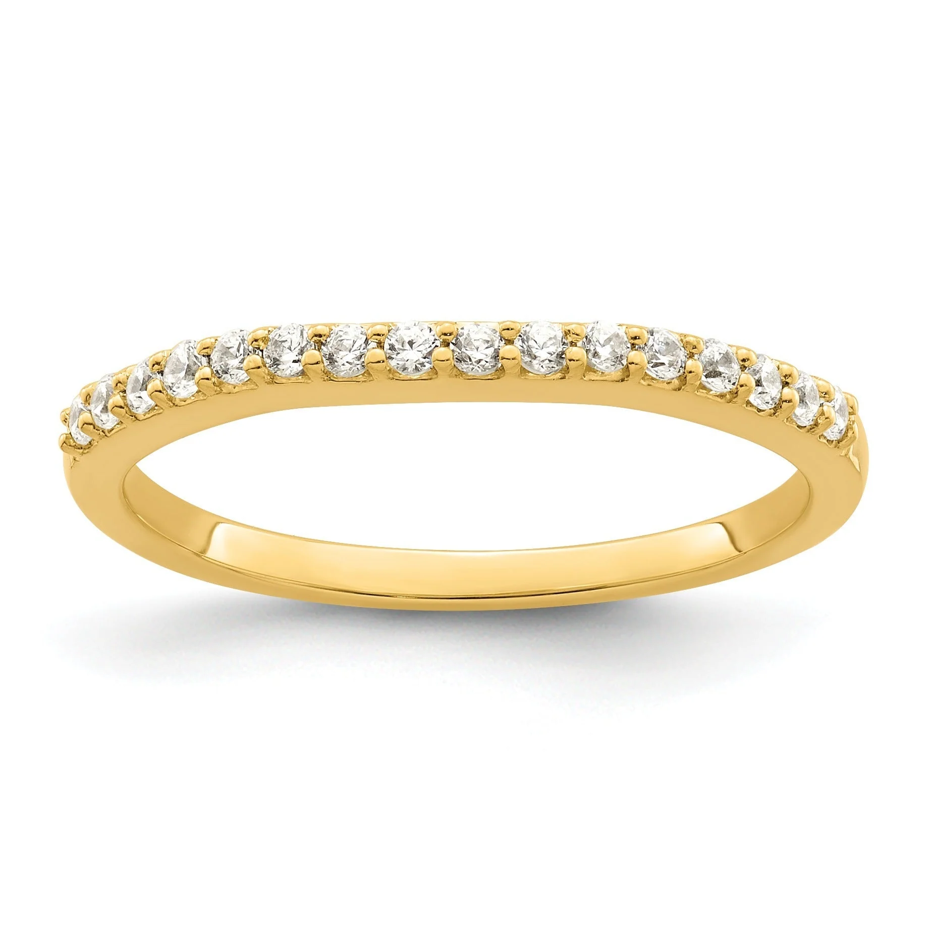 Artisan 0.20 Ct Round Lab Grown Diamond Prong 14K Two-Tone Gold Curved Wedding Enhancer Band Original