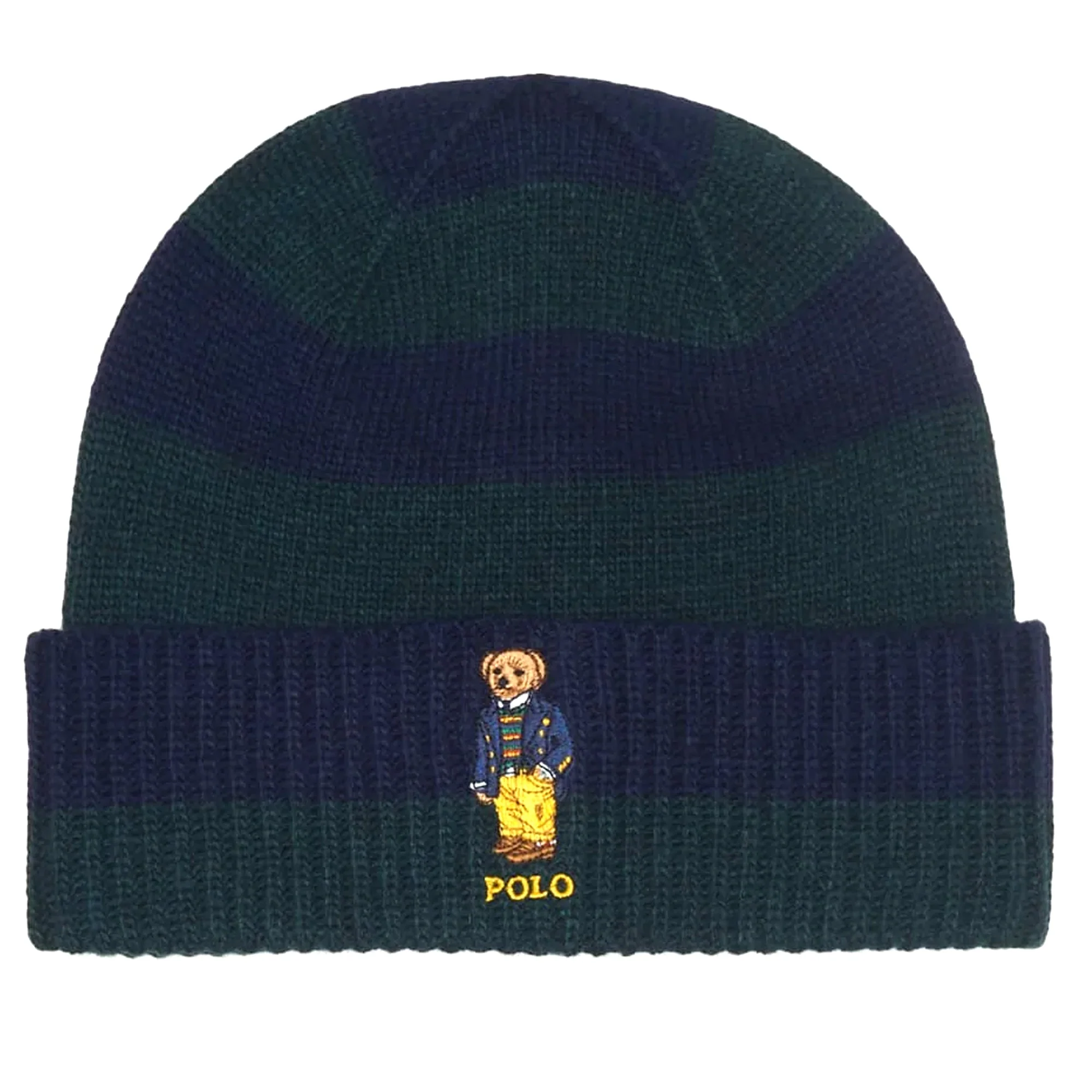 Environmentally Friendly Polo Ralph Lauren Men's Rugby Stripe Bear Beanie Hats Exclusive