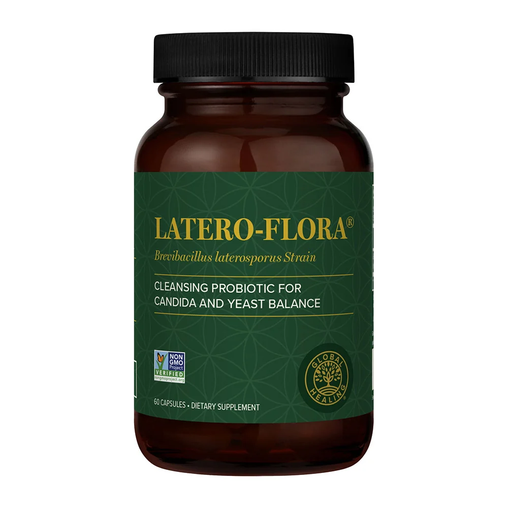 Crafted Global Healing Latero Flora Probiotic Supplement For Digestion and Candida Cleanse Support 60 Ea Secure