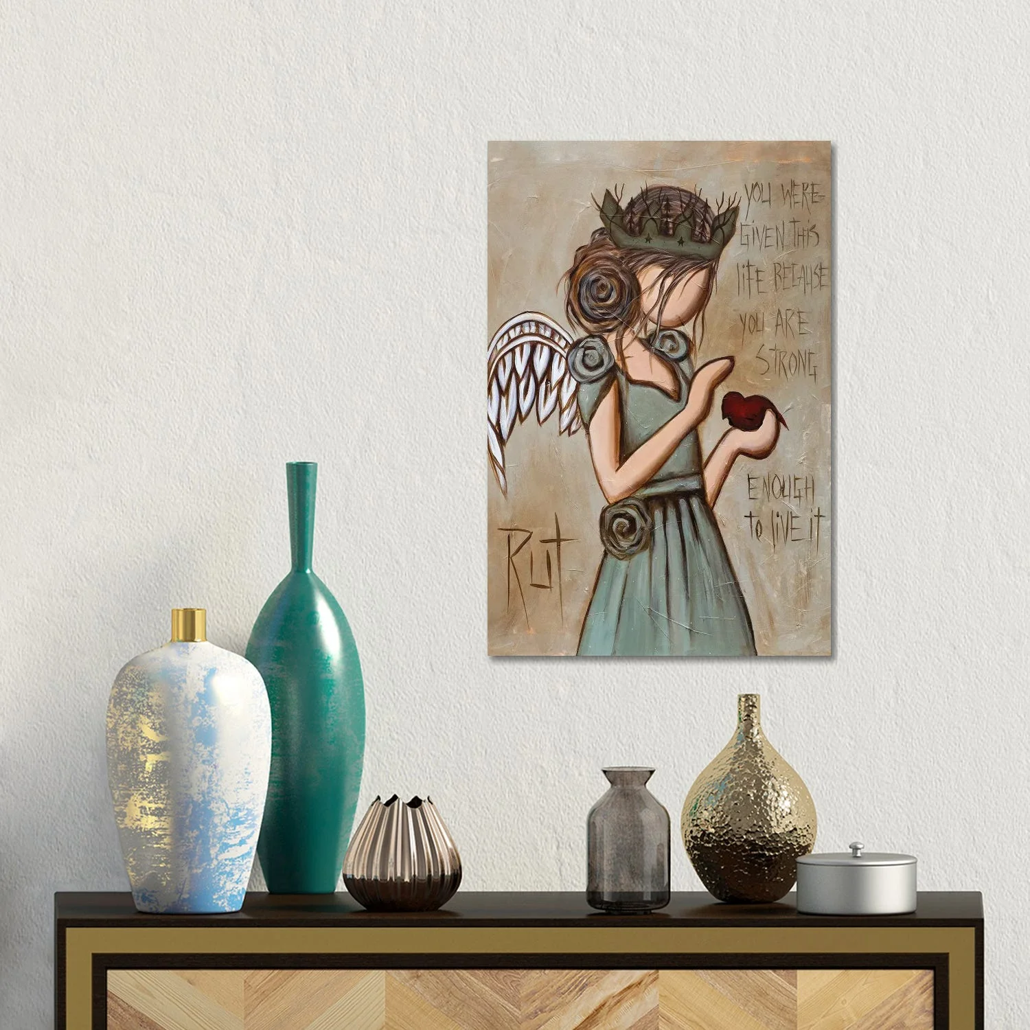 Outstanding Strong Enough by Ruth's Angels - Canvas Gallery Wrap Flexible
