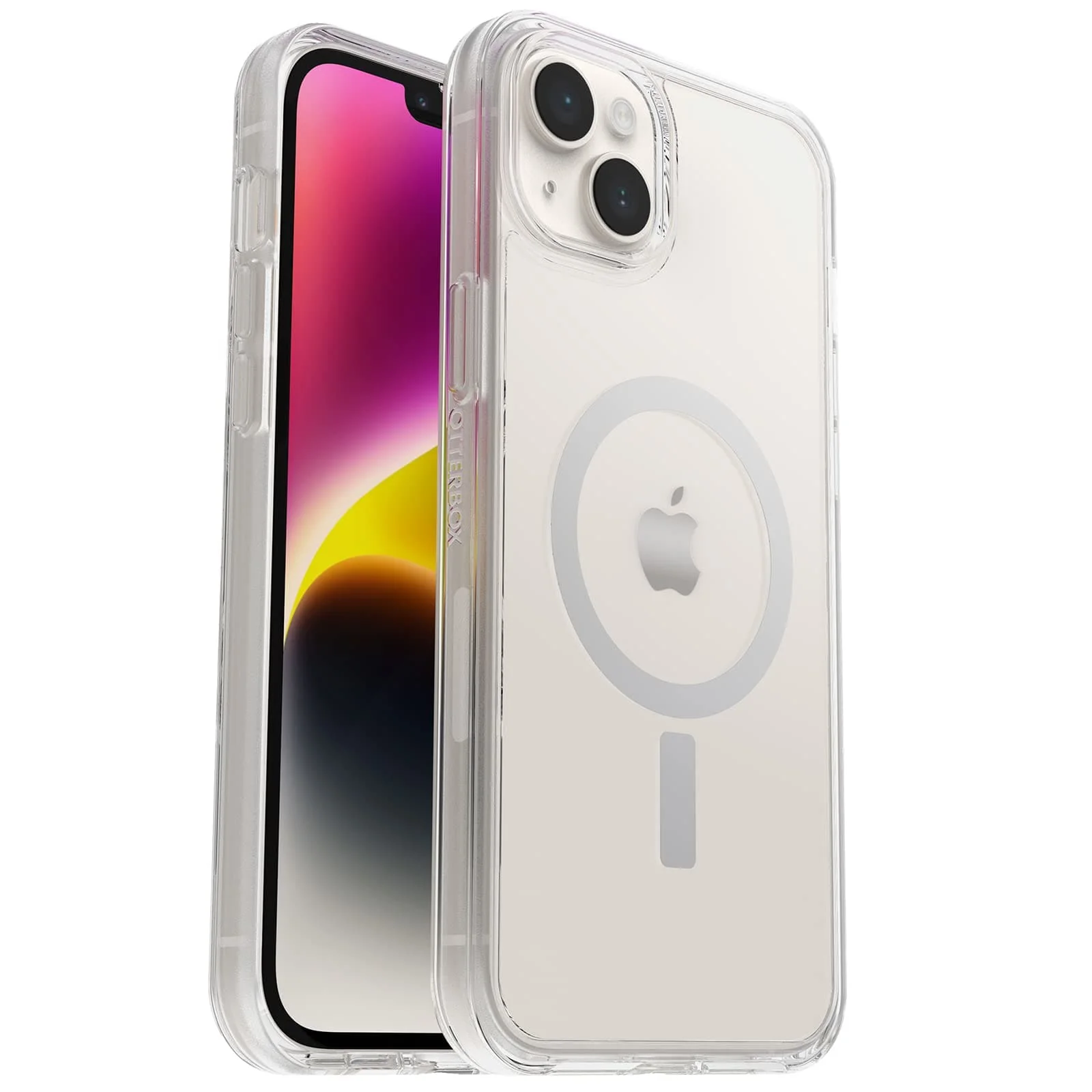 Premium Otterbox Iphone 14 Plus Symmetry Series Case - Clear Ultra-Sleek Snaps to Magsafe Raised Edges Protect Camera Screen Functional