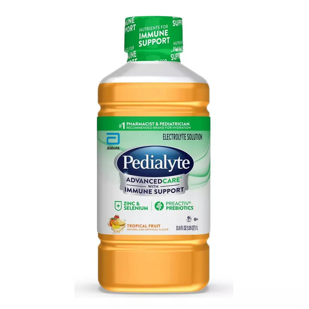Responsible Pedialyte Advanced Care Electrolyte Solution Tropical Fruit 1000 Ml Original
