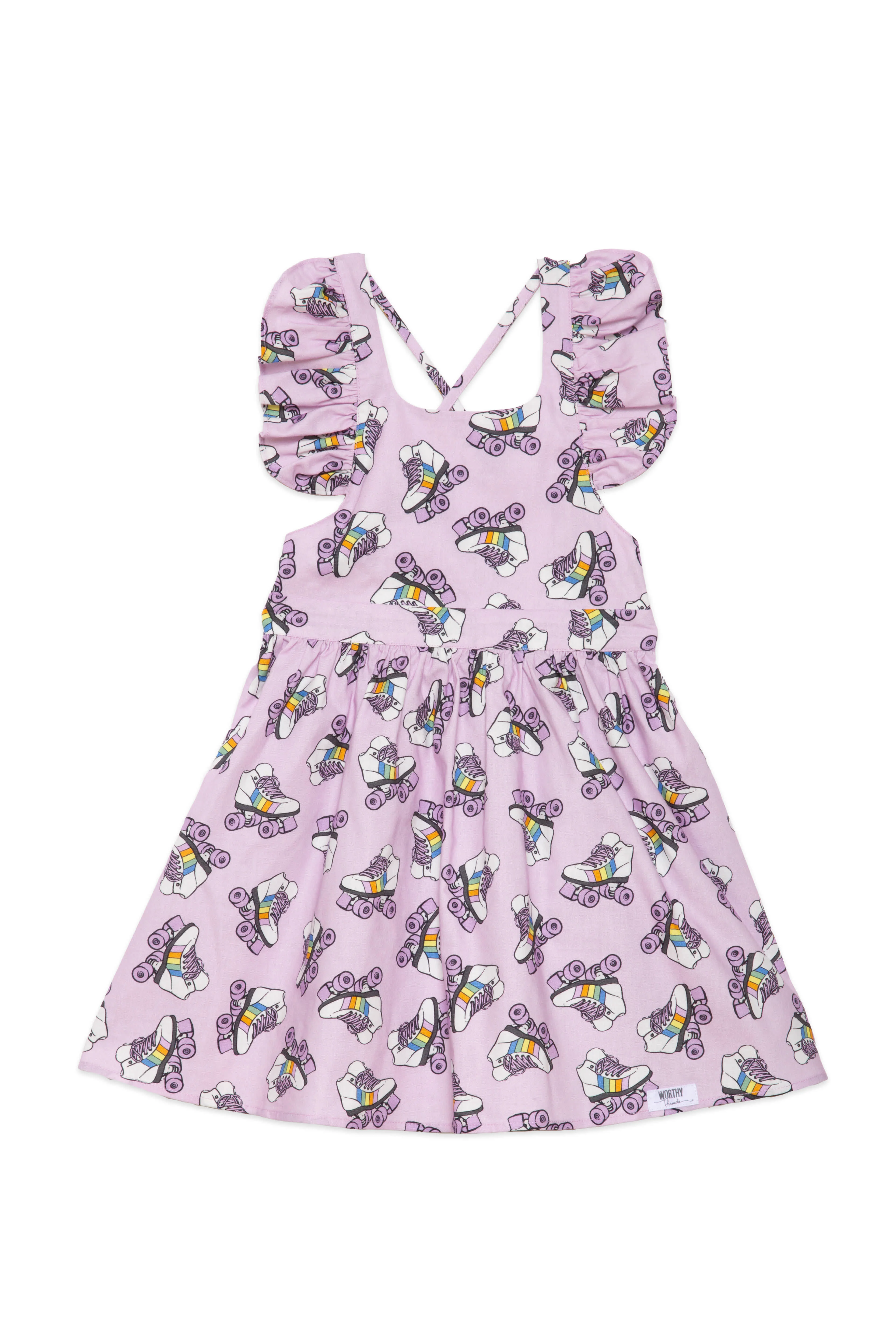 Functional Worthy Threads Girls Ruffle Sleeve Dress Stylish