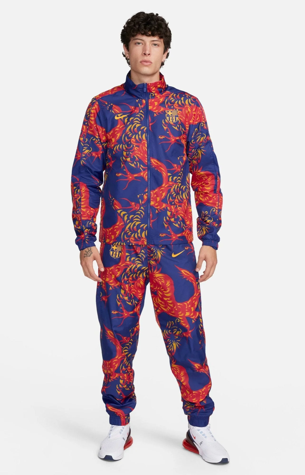Fast Nike Men's Fc Barcelona Soccer Woven Tracksuit Convenient