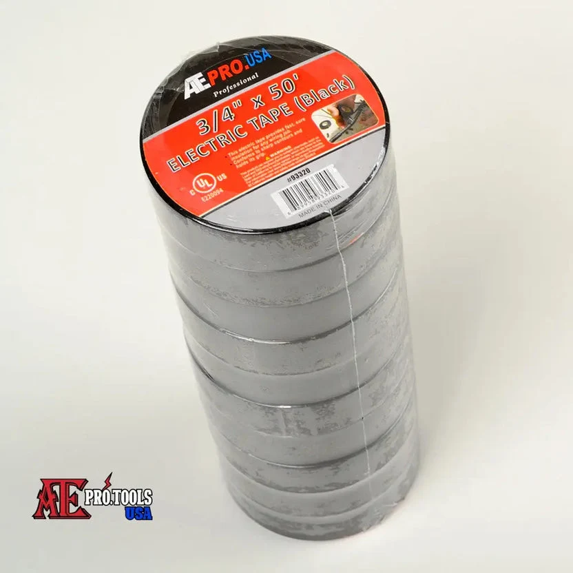 Innovative Black Electrical Tape - 10 Pack Breathable