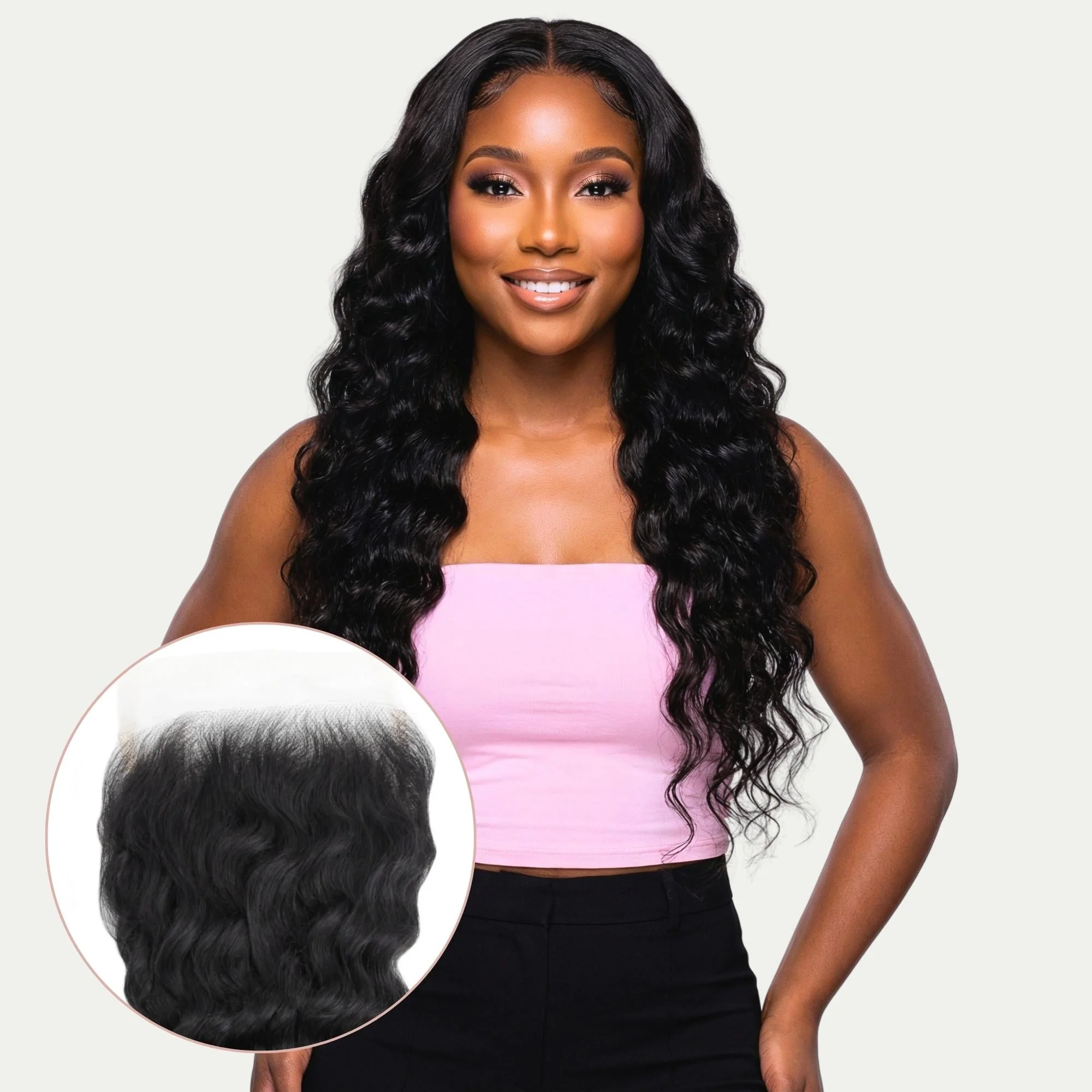 Smooth Deep Wave 5x5 Transparent Lace Human Hair Closure Genuine