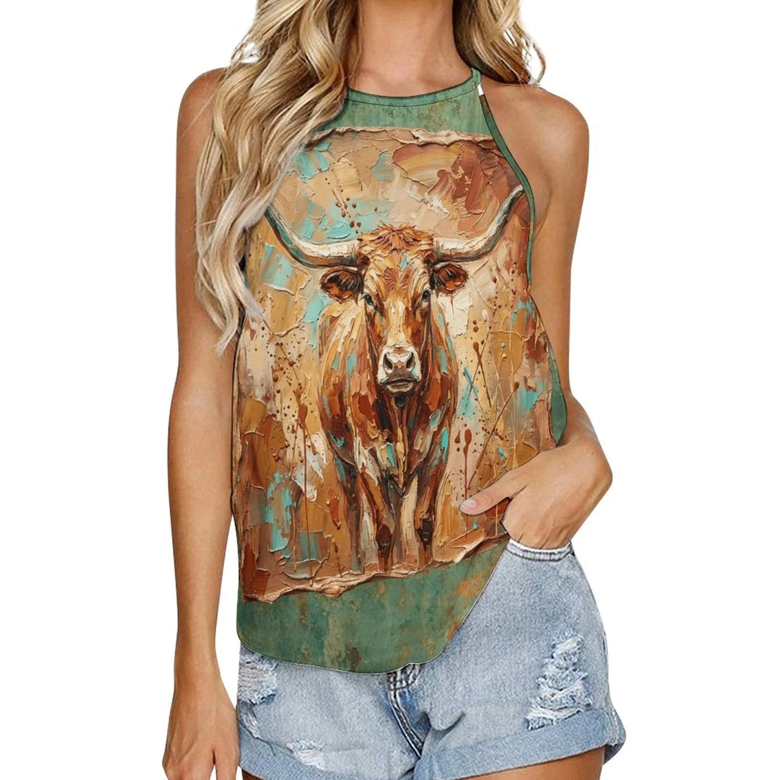 Comfortable Baha Ranch Lonely Bull Western Tank Top Certified