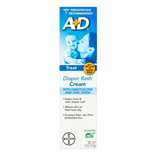 Eco-Friendly A and D Zinc Oxide Diaper Rash Cream with Aloe 4 Oz Responsible