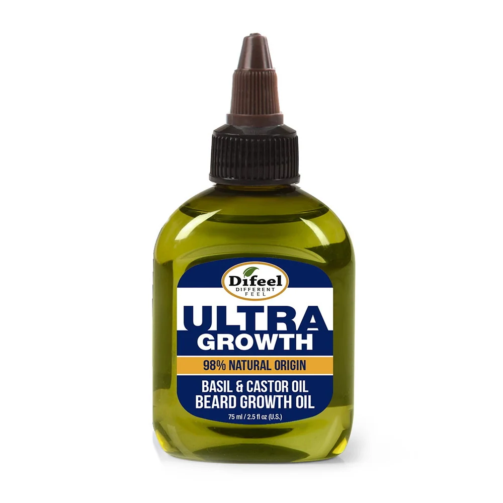 Soft Difeel Mens Ultra Growth Basil and Castor Hair Oil 2.5 Oz Top-Quality