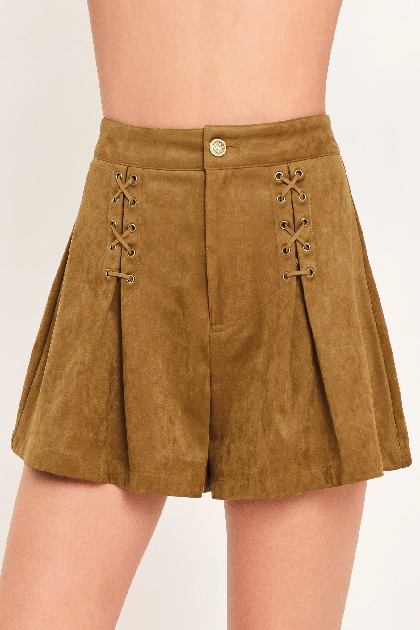Easy-to-Use Amber Arabesque Aura Faux Suede Shorts Official