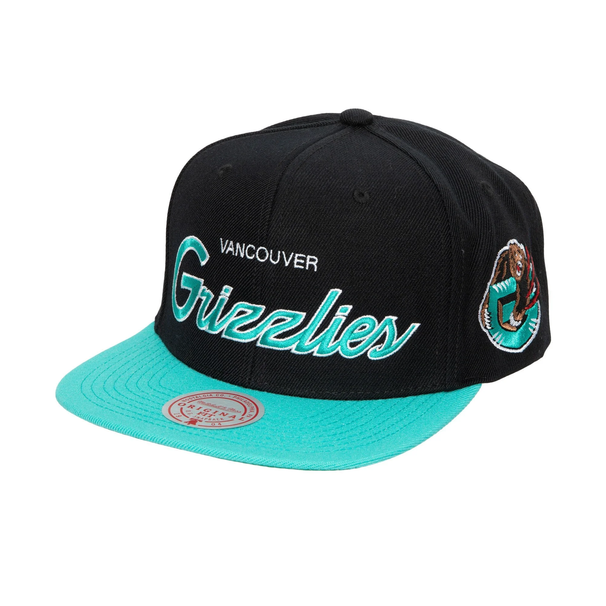 Top-Quality Mitchell Ness Men's NBA Team Script 2.0 Snapback Hwc Grizzlies Snapback Caps Breathable