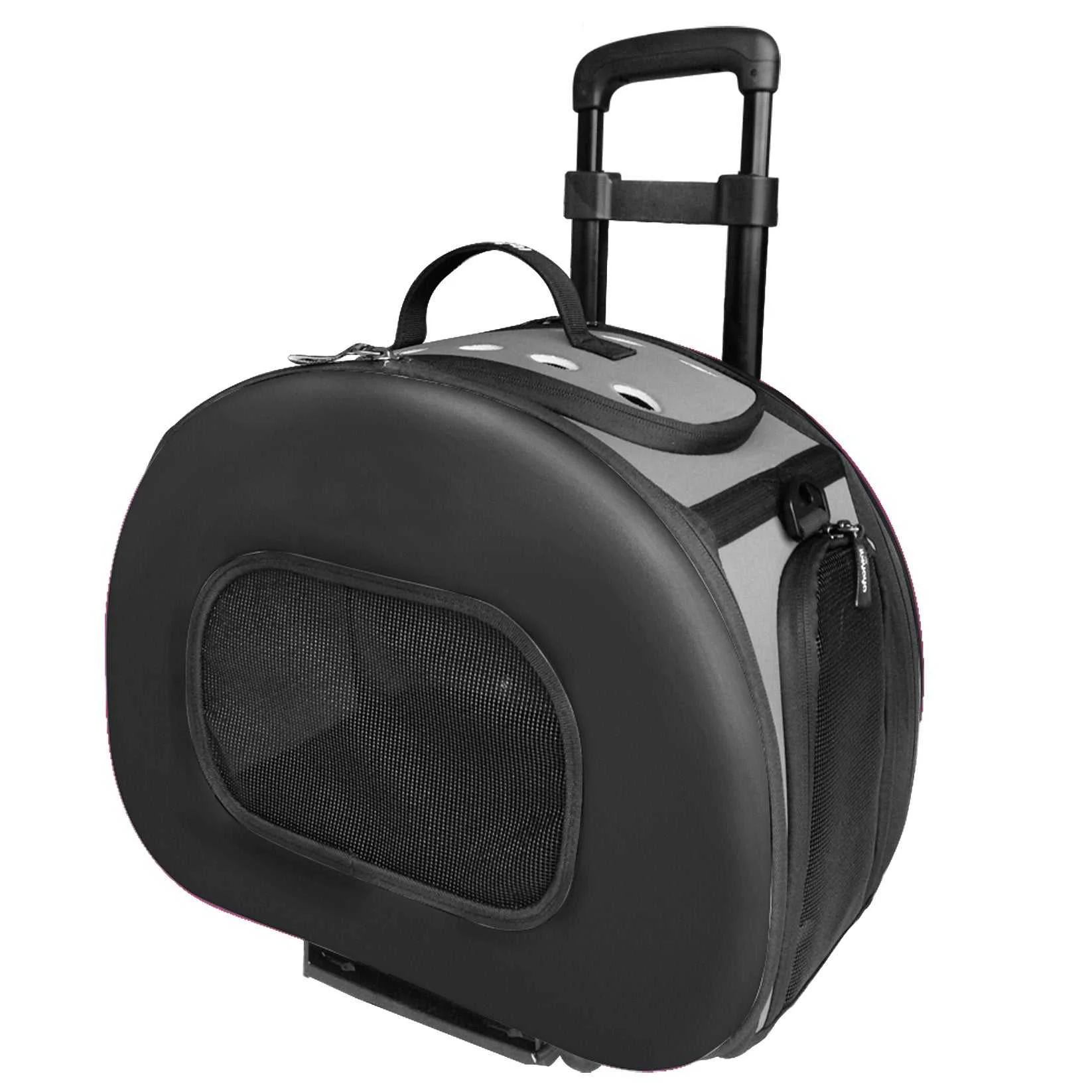 Flexible Pet Life Tough-Shell Wheeled Collapsible Final Destination Pet Carrier Excellent