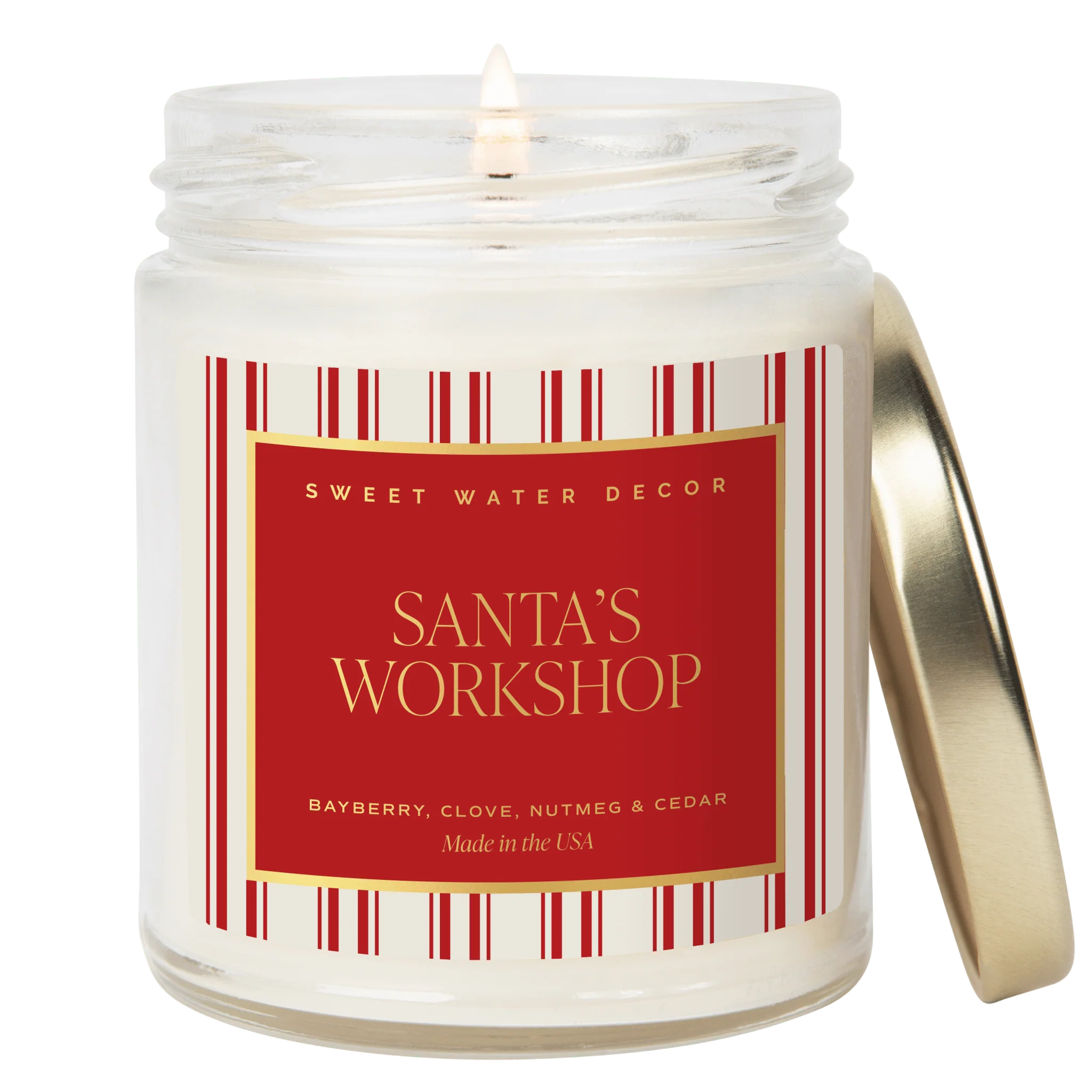 Efficient Santa's Workshop Soy Candle - 9 oz Clear Jar Merry and Bright Exclusive