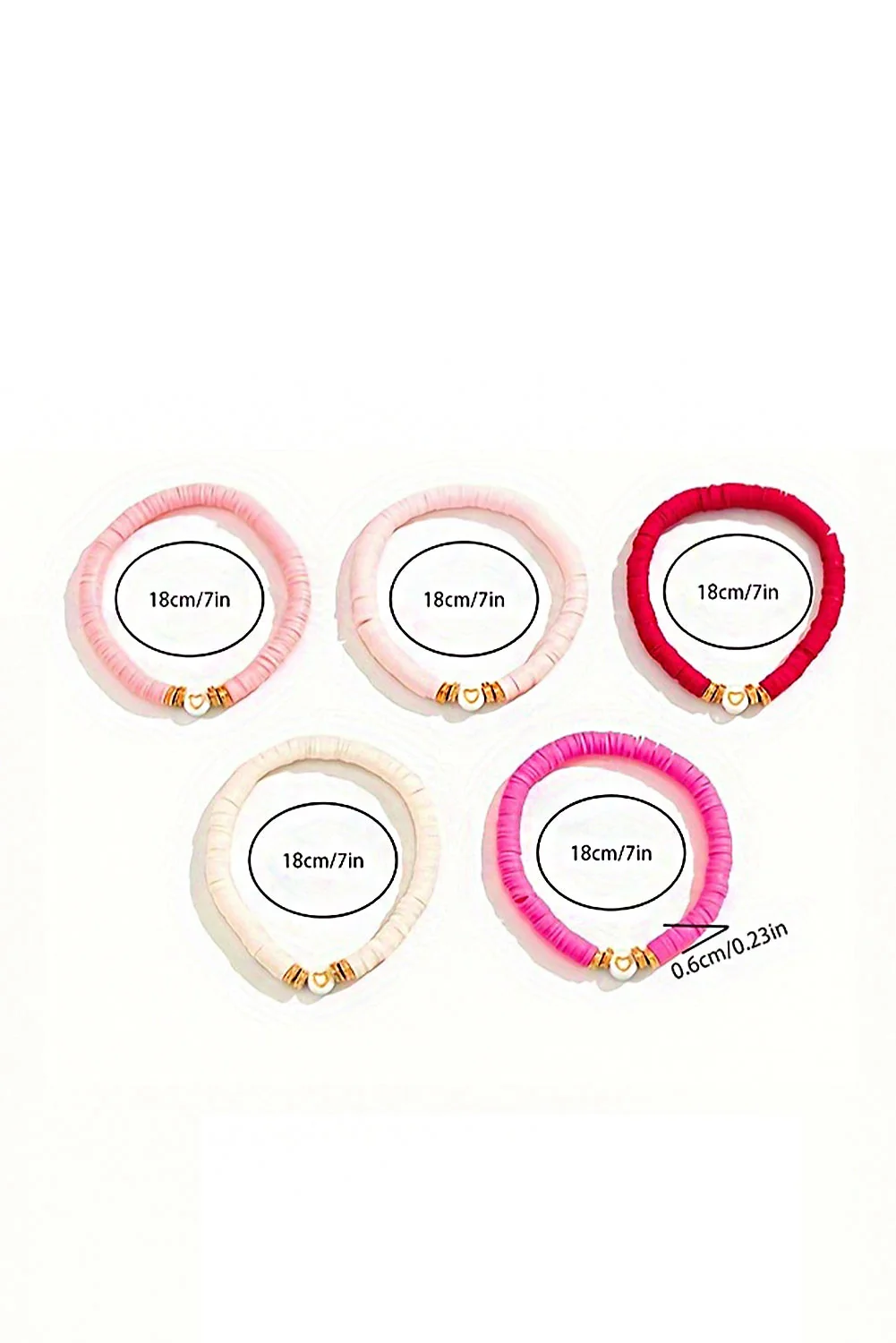 Flexible Threaded Pear Maeve Valentine Heart Beaded Bracelet Easy-to-Use