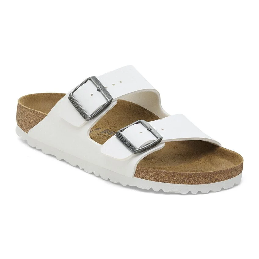 Selected Birkenstock Arizona Birko-Flor Blossom White Sandals Artisan