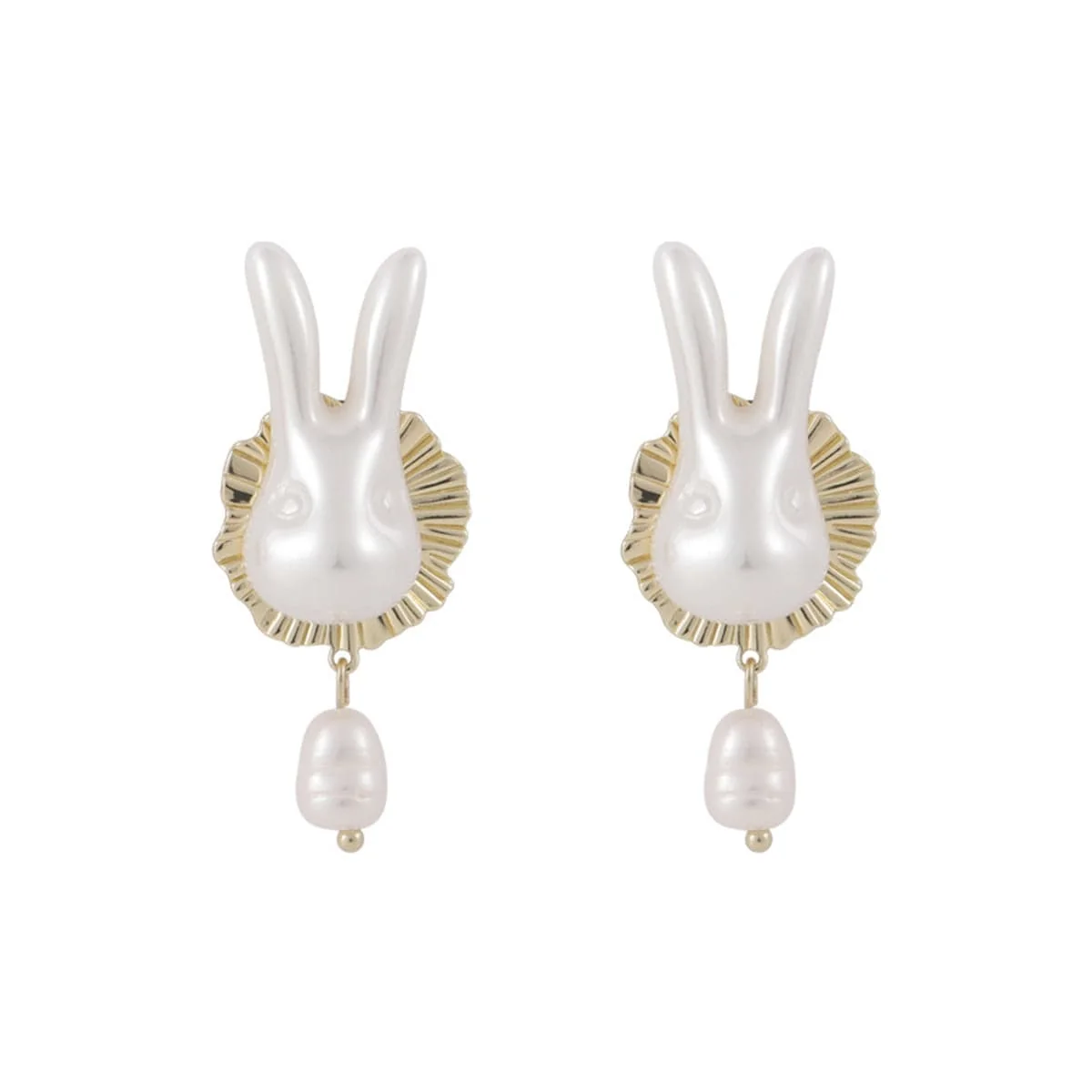 Professional Pearl Goldtone Rabbit Ear Jackets Authentic