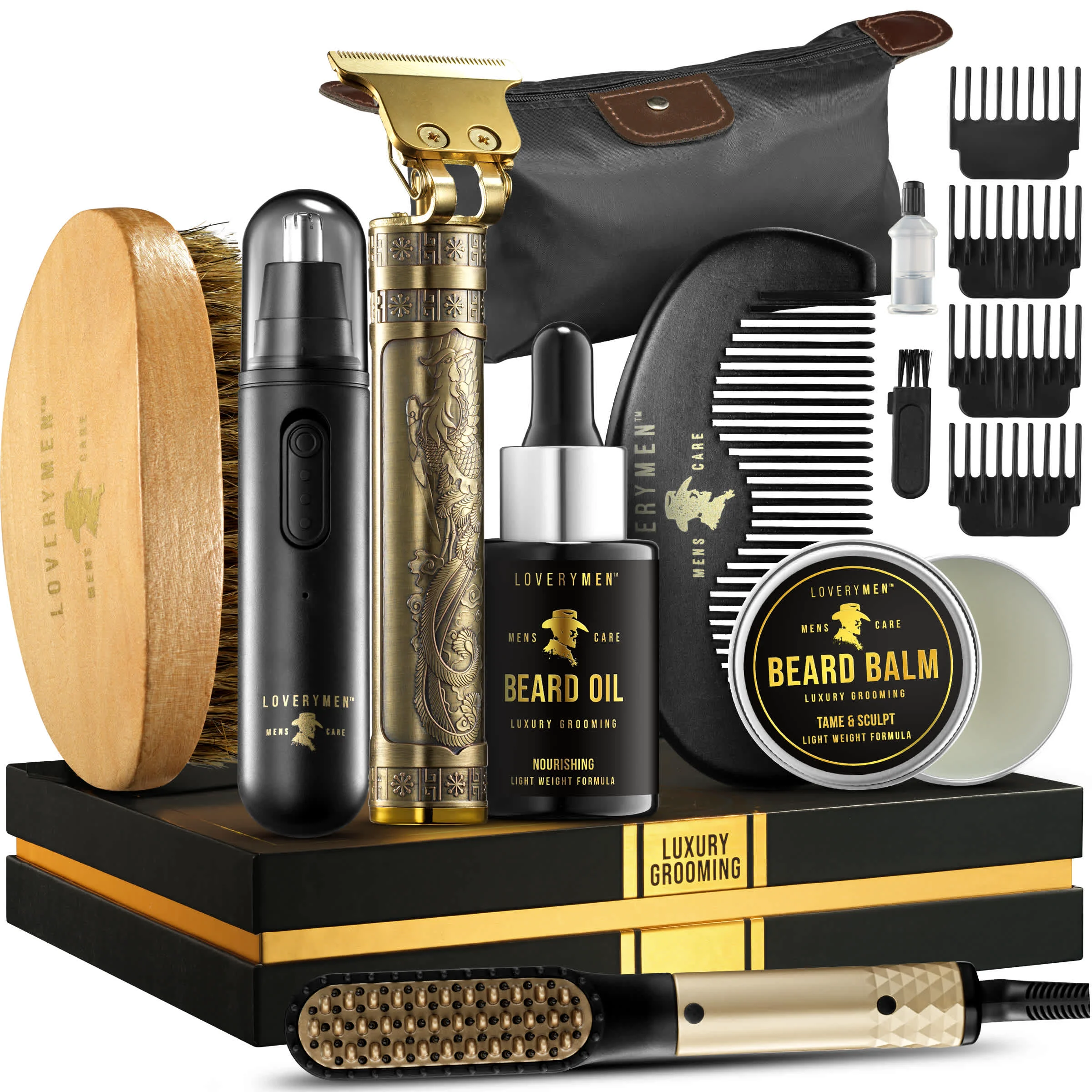 Specialty Lovery Men Beard Grooming Kit - 15pc Luxury Beard Care Refined