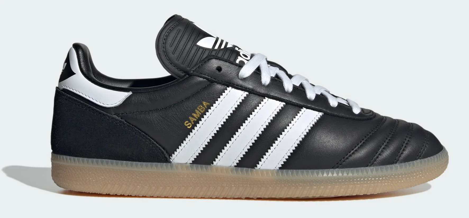 Breathable adidas Men's Samba Jp 'Black White Gum' Sneakers Casual