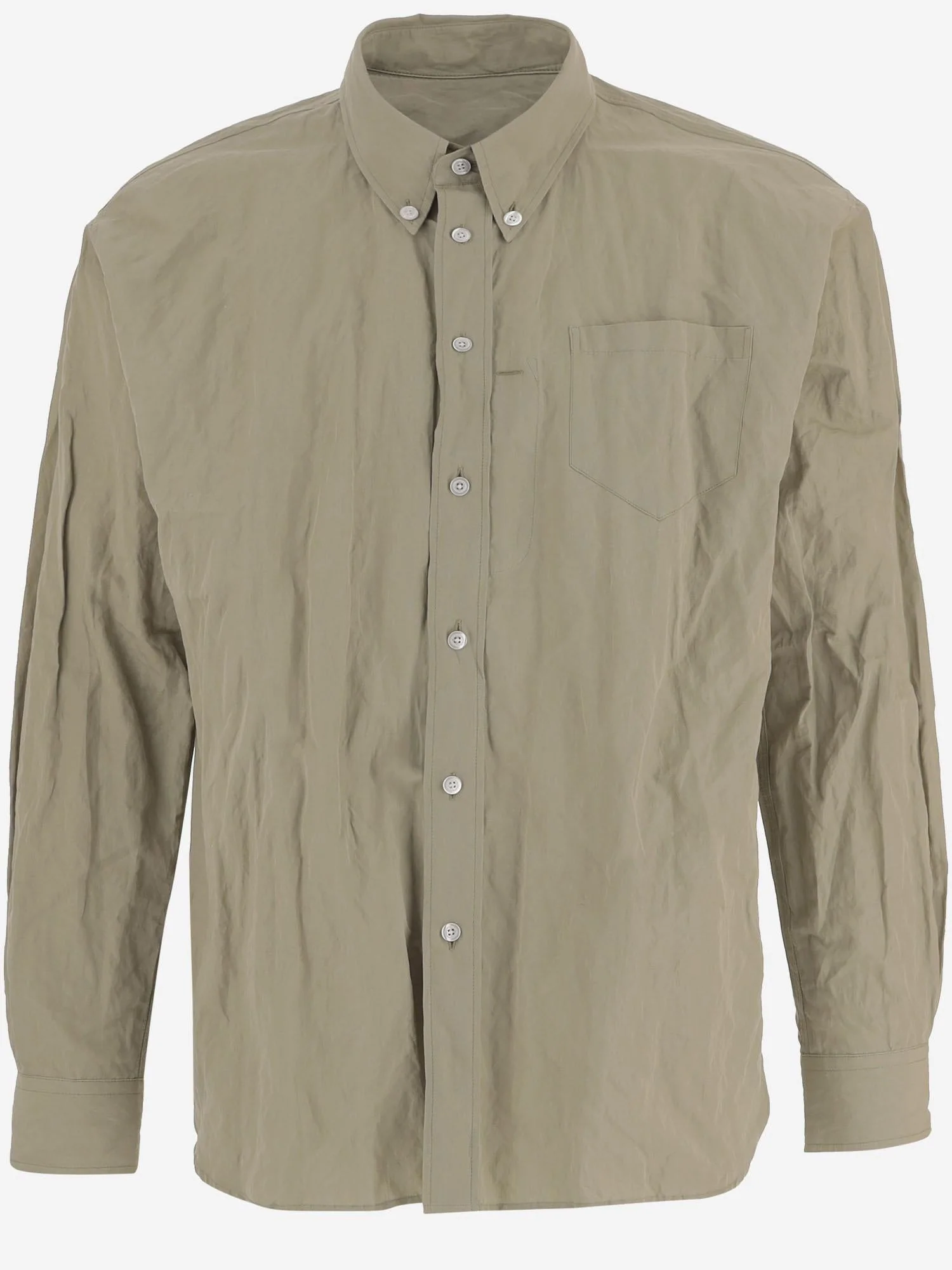 Pure Shirt Cotton-Blend Khaki World-Class